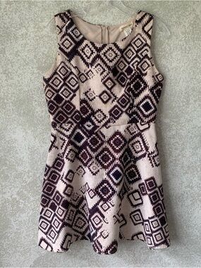 Pretty Good Womens Large Aztec Print Tank Mini Dress Graduation Party Guest Fun